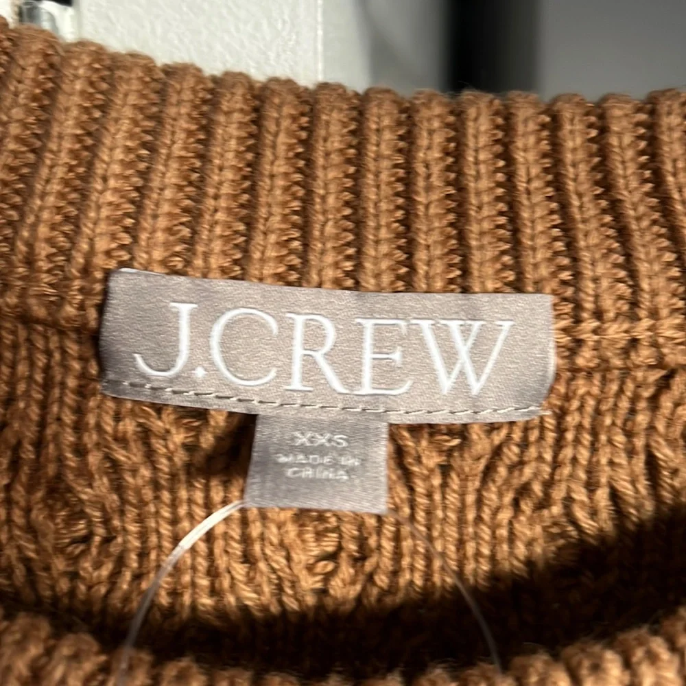 J. Crew Woven Rust Sweater, NWT